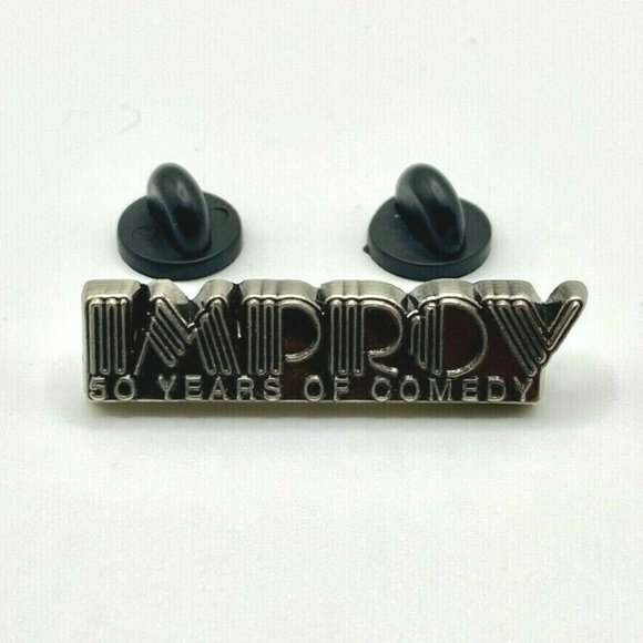 IMPROV Comedy "50 Years of Comedy" RARE Collectible Pewter Brooch Lapel Pin - Picture 1 of 5